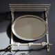 Antique Metal Train Coat Rack with Mirror French Luggage Rack