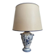 Lampe vintage faïence balustre portugal - décor oiseau bleu