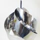 Lustre suspension en forme de spirale géante en chrome 1970 vintage space age pop 70's seventies pendant light