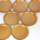 Set of 7 stoneware dessert plates