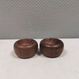 2 salerons en teck, Danemark années 1970