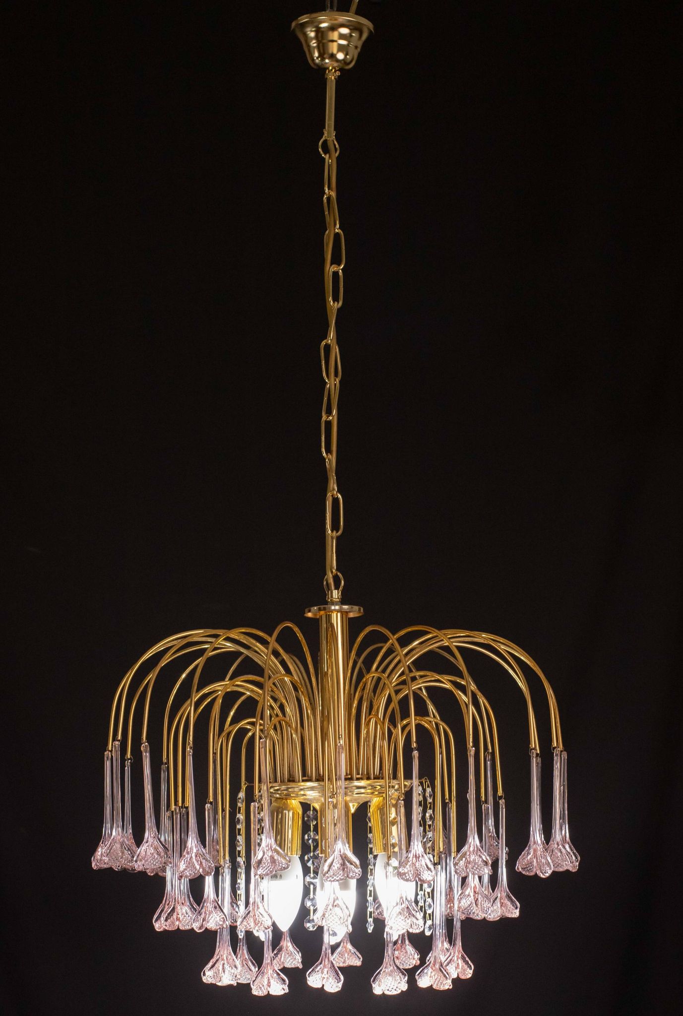 Meryl Streep, Pink Murano pendant Flowers Chandelier, 1970s