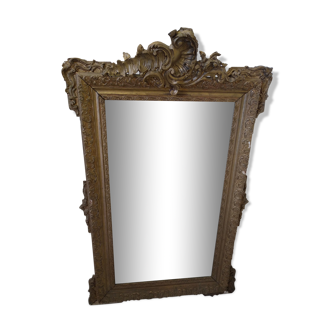 Napoleon III mirror with pediment - 125x75cm