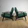 Pair of Danish armchairs from the 1960s – Mid-century seats in teak and fabric