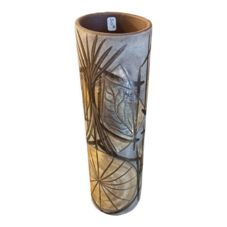 Vallauris ceramic tube vase