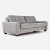 Canapé rejkiavik argent velour, design scandinave