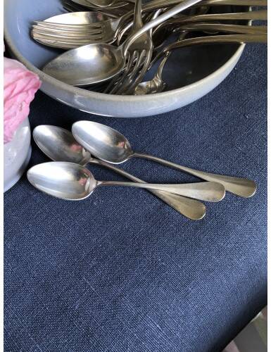 Old Harvest Tablecloth in Pure Hemp Dyed Dense Grey