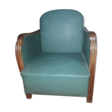 Fauteuil vert en skai