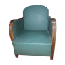 Green armchair in skai
