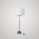 Lampadaire vintage space age en chrome
