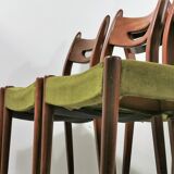 Ensemble de chaises à manger en teck vintage