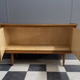 2-door wood sideboard or Record cabinet 1970s