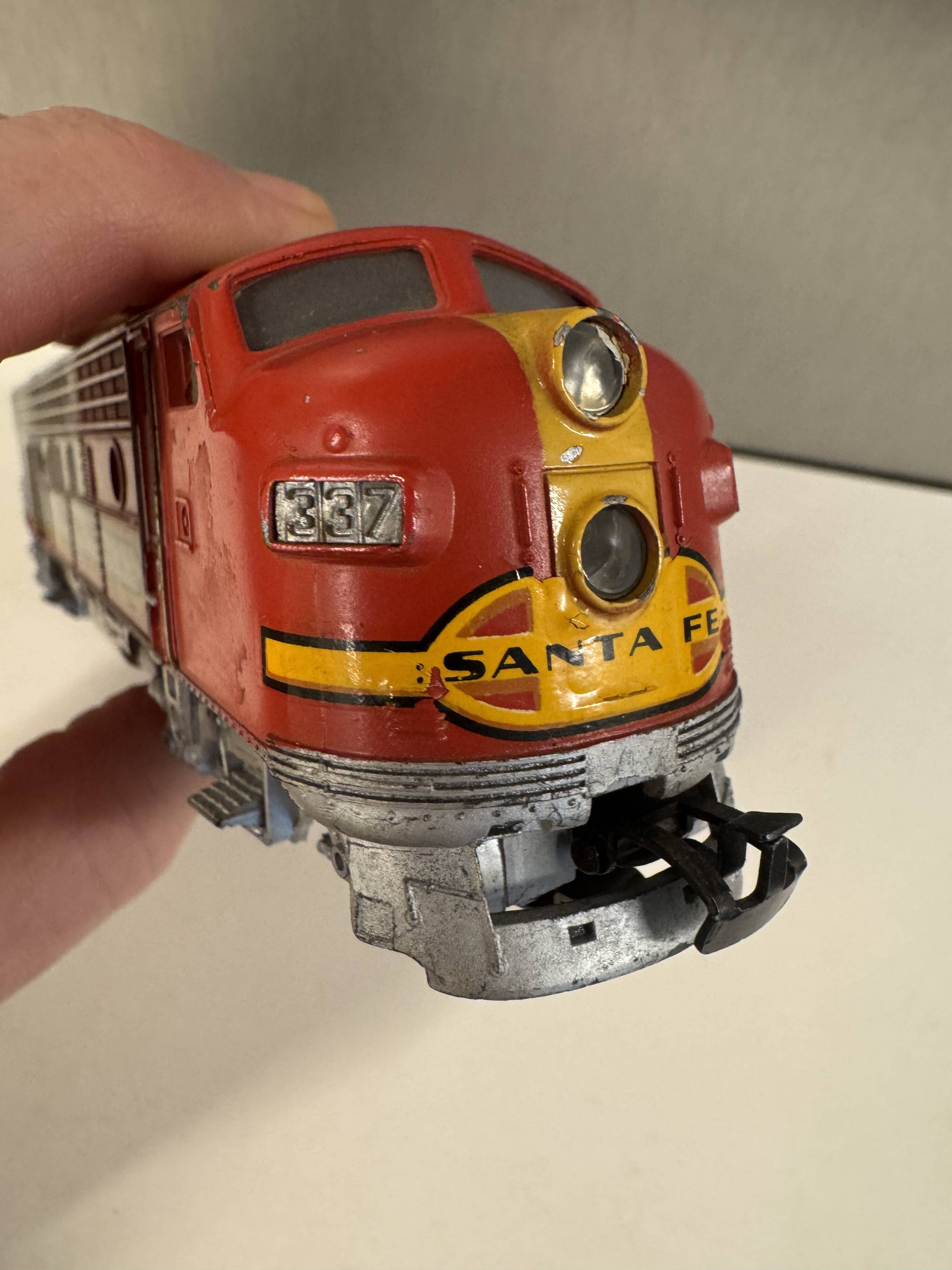 Old train locomotive Marklin Santa fe USA