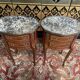 Pair of Louis XV style marquetry bedside tables