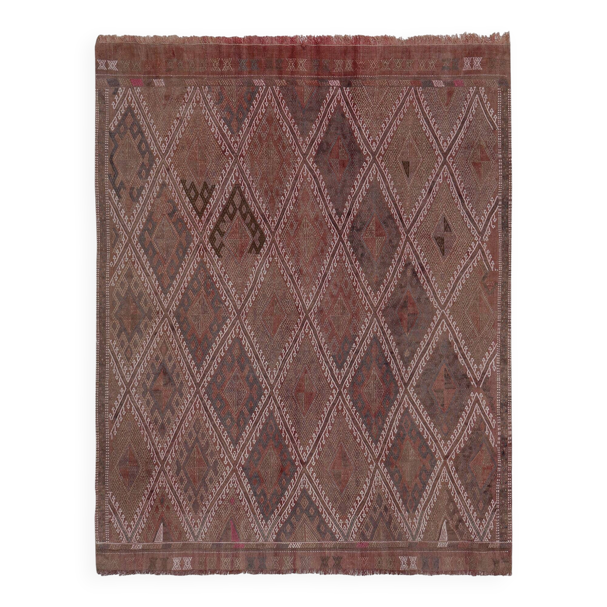 Vintage Turkish kilim handwoven 174x230 cm