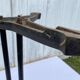 Round bistro table bar cafe terrace cast iron foot 1950