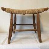 Stool straw Mid century Bull