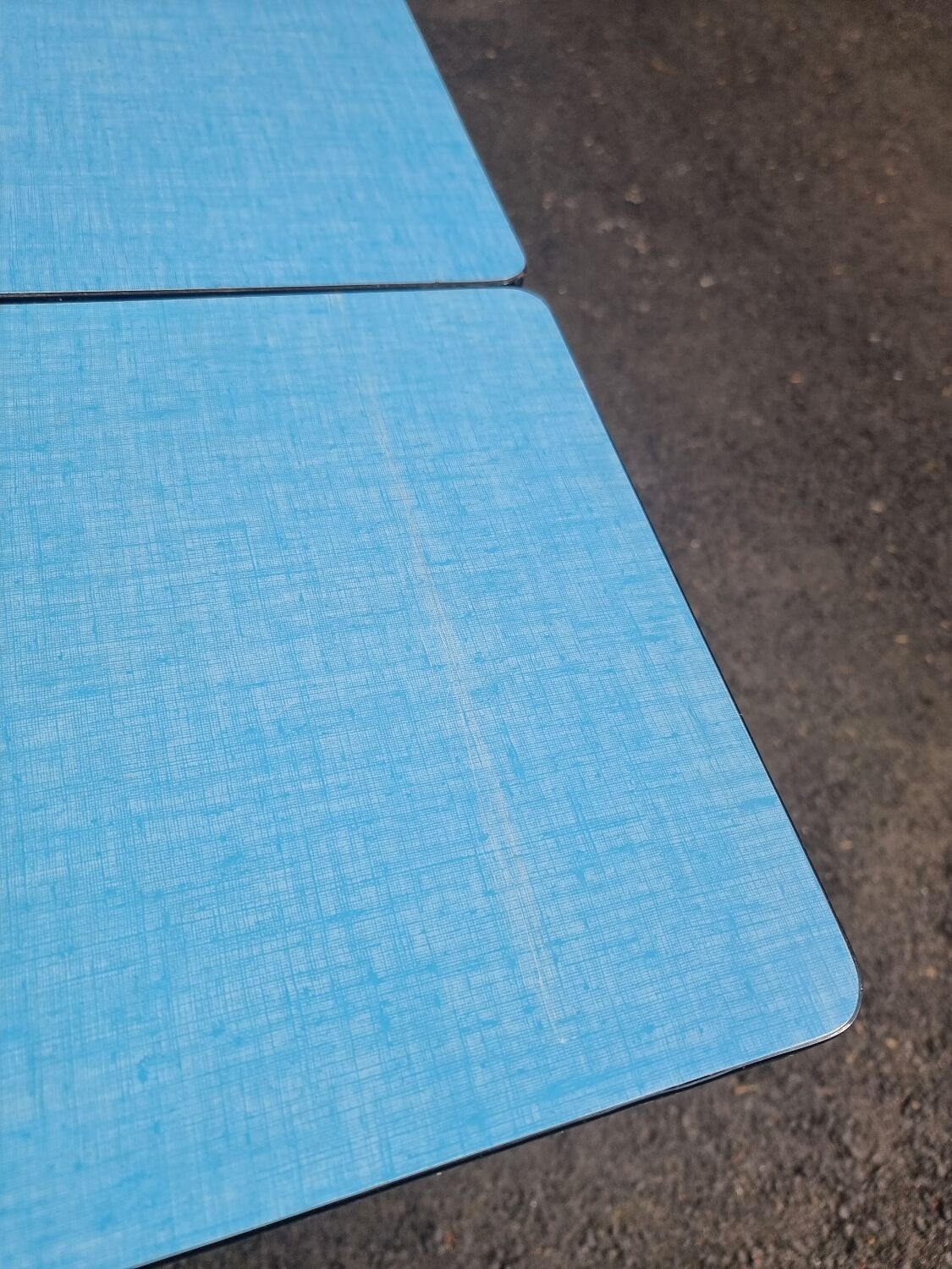 Vintage formica blue table