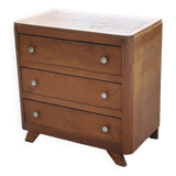 Vintage oak chest of drawers legs compass 3 drawers from the 50s