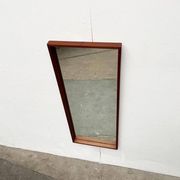 Minimalist mid-century German mirror in teak by Zier-Form, 1960s.