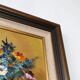 Tableau belge signé représentant une nature morte avec un bouquet de fleurs, vers 1950