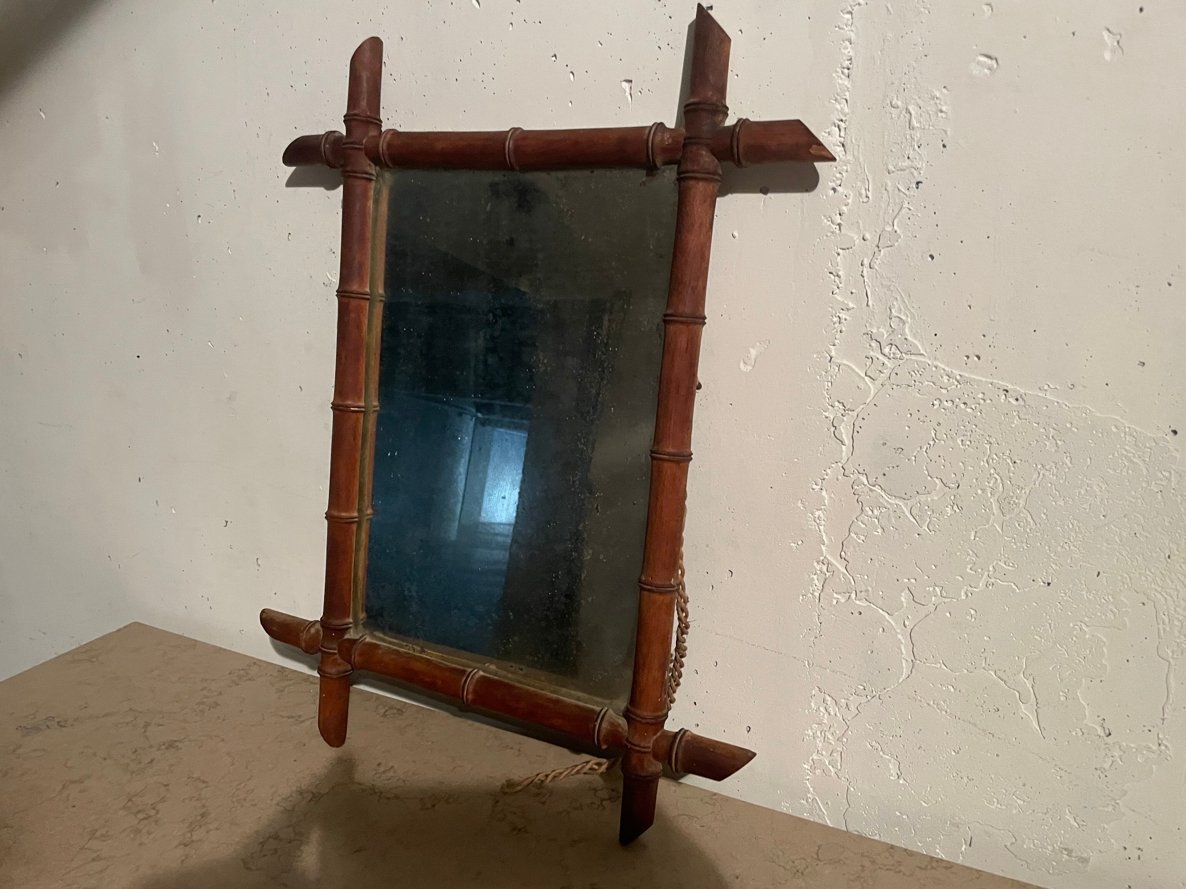 Fake bamboo mirror from the 1940s.