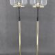 1970s Pair of Glass Brass Floor Lamps by Kamenicky Senov , Czechoslovakia