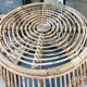 Round rattan coffee table