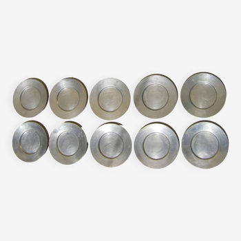 Ten tin sub-plates