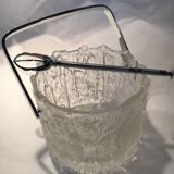Scandinavian design frosted glass ice cube bucket
