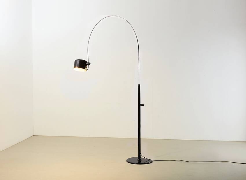 Joe Colombo Arched Coupe Floor Lamp for Oluce Italy 1967