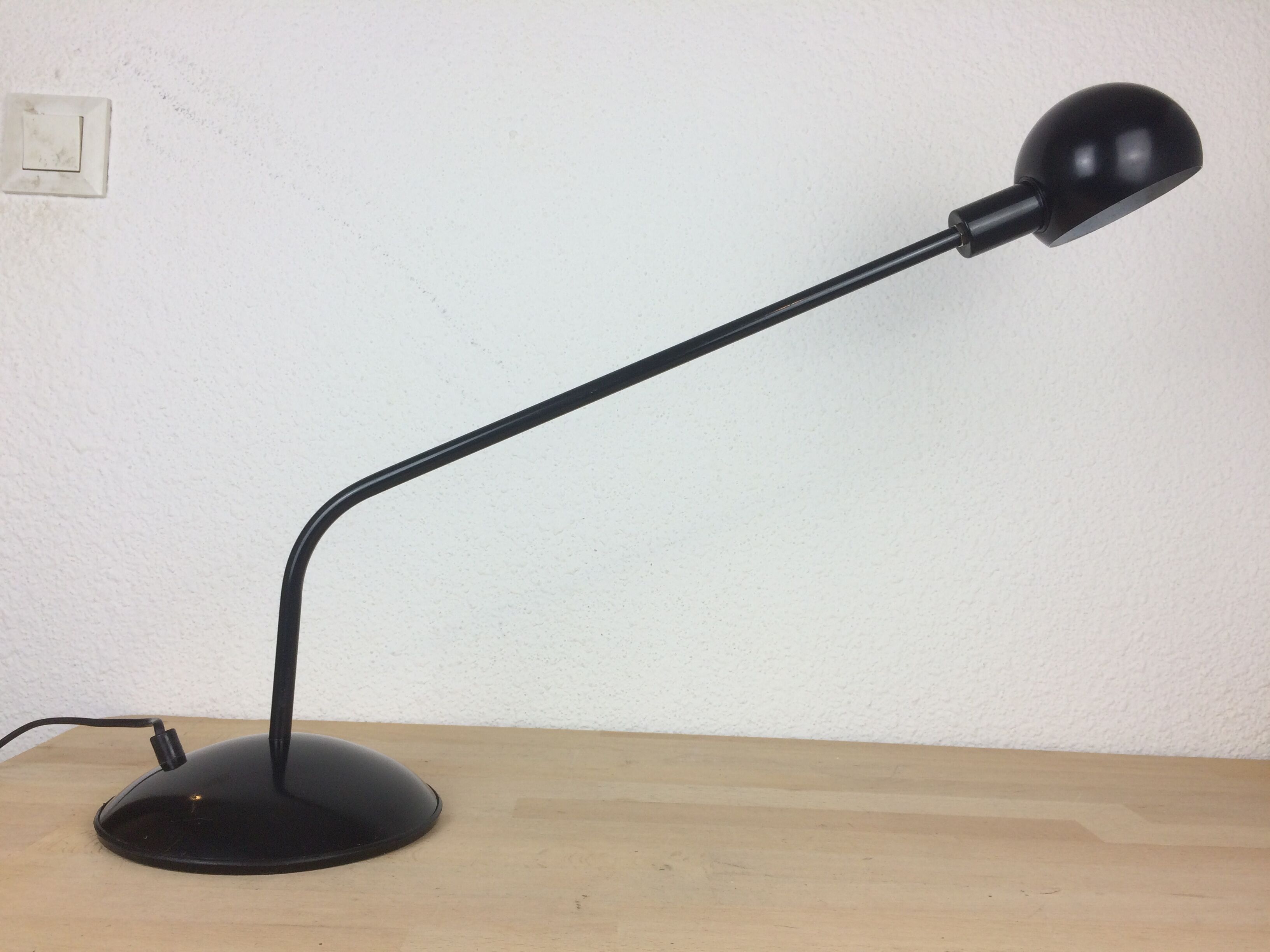 Black 70s/80s eyeball desk lamp