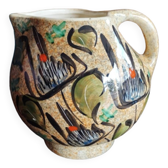 Vintage Vallauris ceramic pitcher