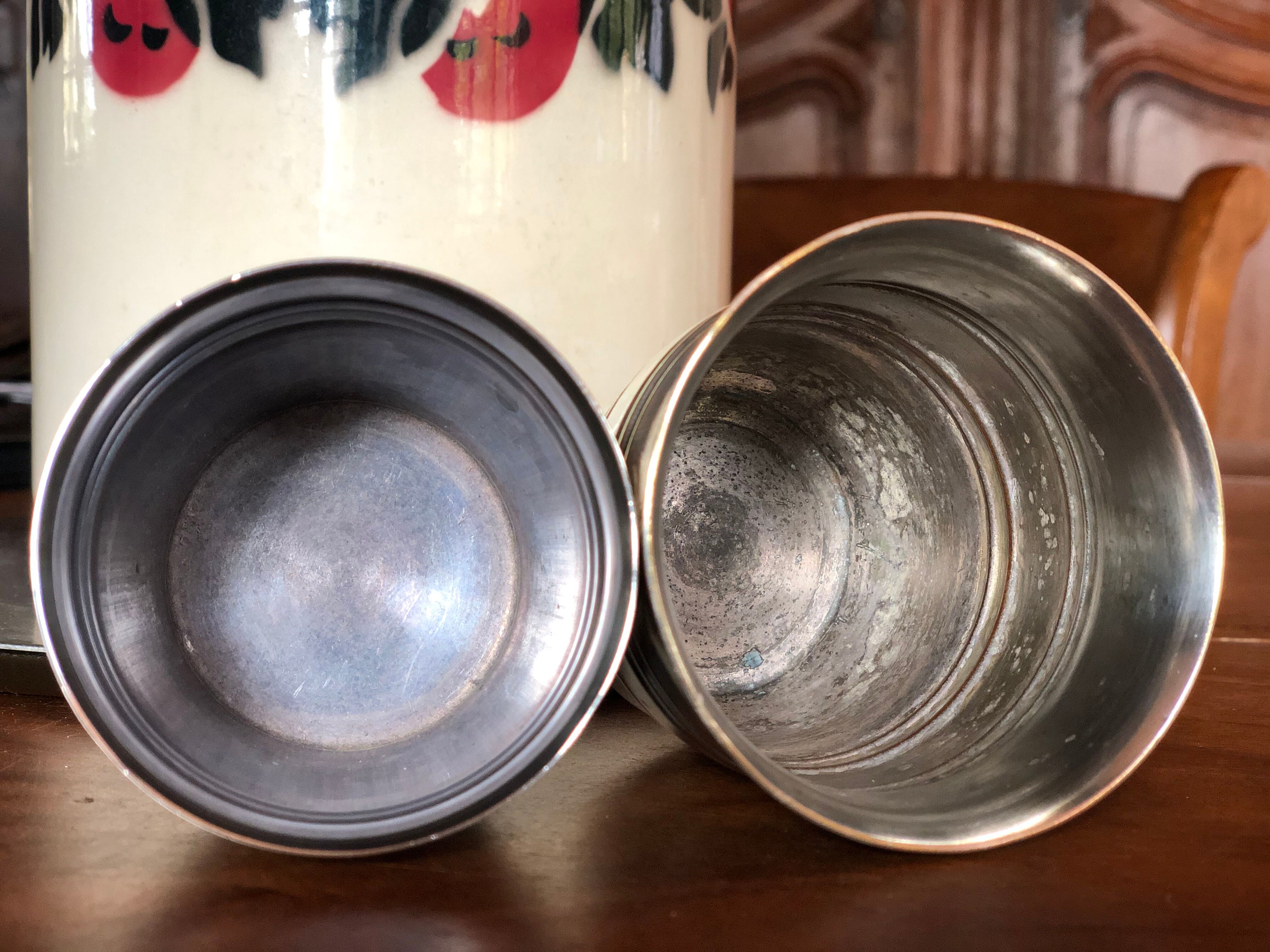 Pair of silver timbales