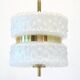 Amazing glass vintage lamp with gold chrome
