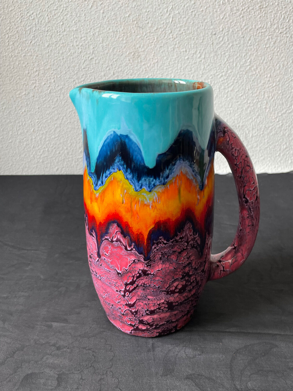 Ricard ceramic pitcher signed o.conguis