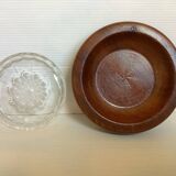 Cendrier en bois et verre amovible