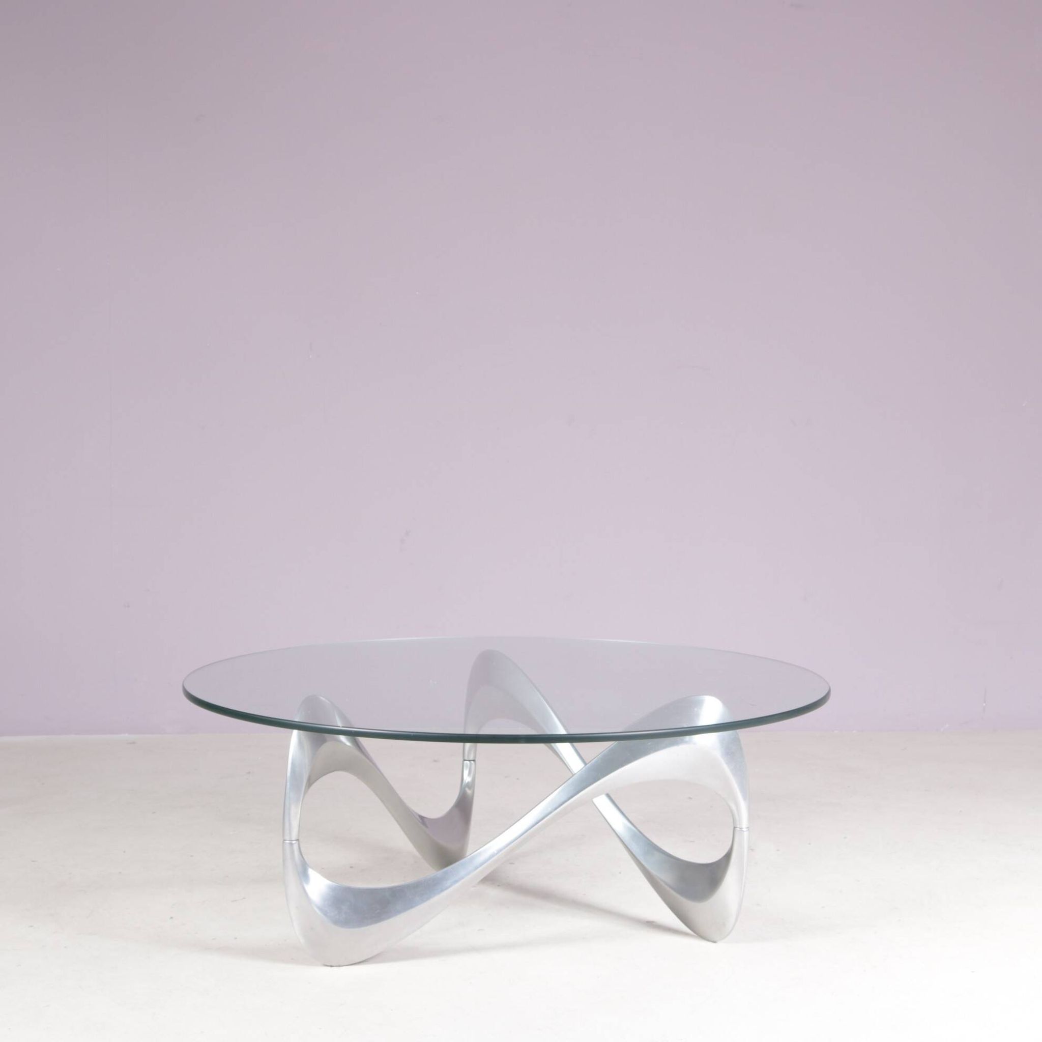 1970s Snake coffee table by Ronald Schmitt Germany