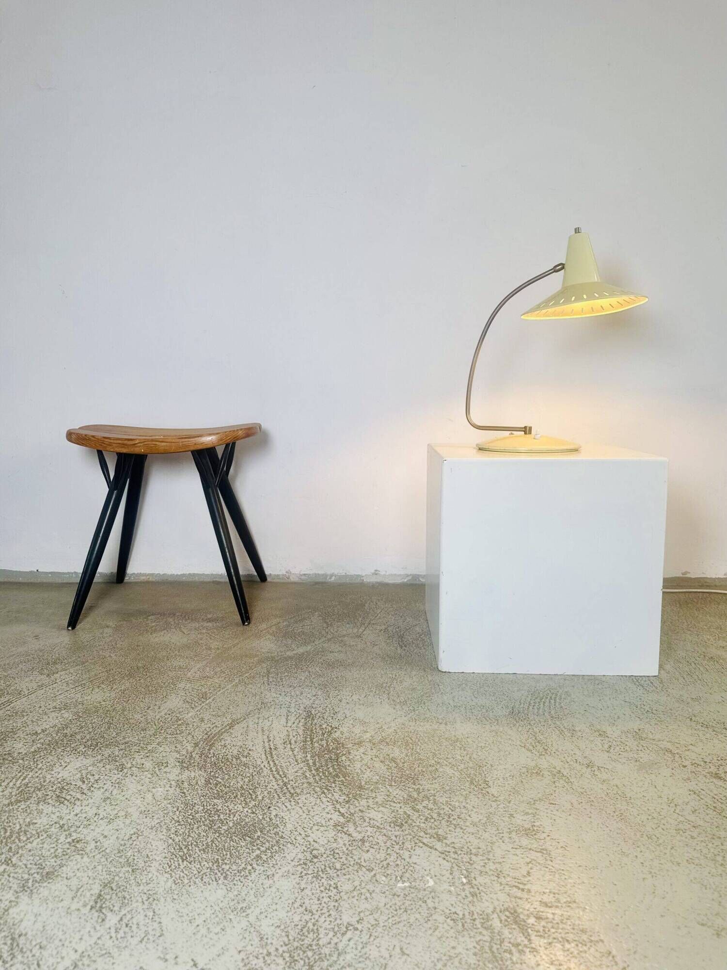 Perforated Saucer-Shaped Table Lamp Anvia Nederland, The Netherlands 1950S
