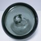 smoked grey glass vase Vallauris 1970s