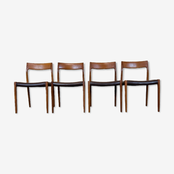 Lot de 4 chairs de Niels O. Möller pour J.L. Moller’s 60