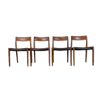 Lot de 4 chairs de Niels O. Möller pour J.L. Moller’s 60