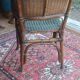 Vintage wicker and rattan bridge chair
