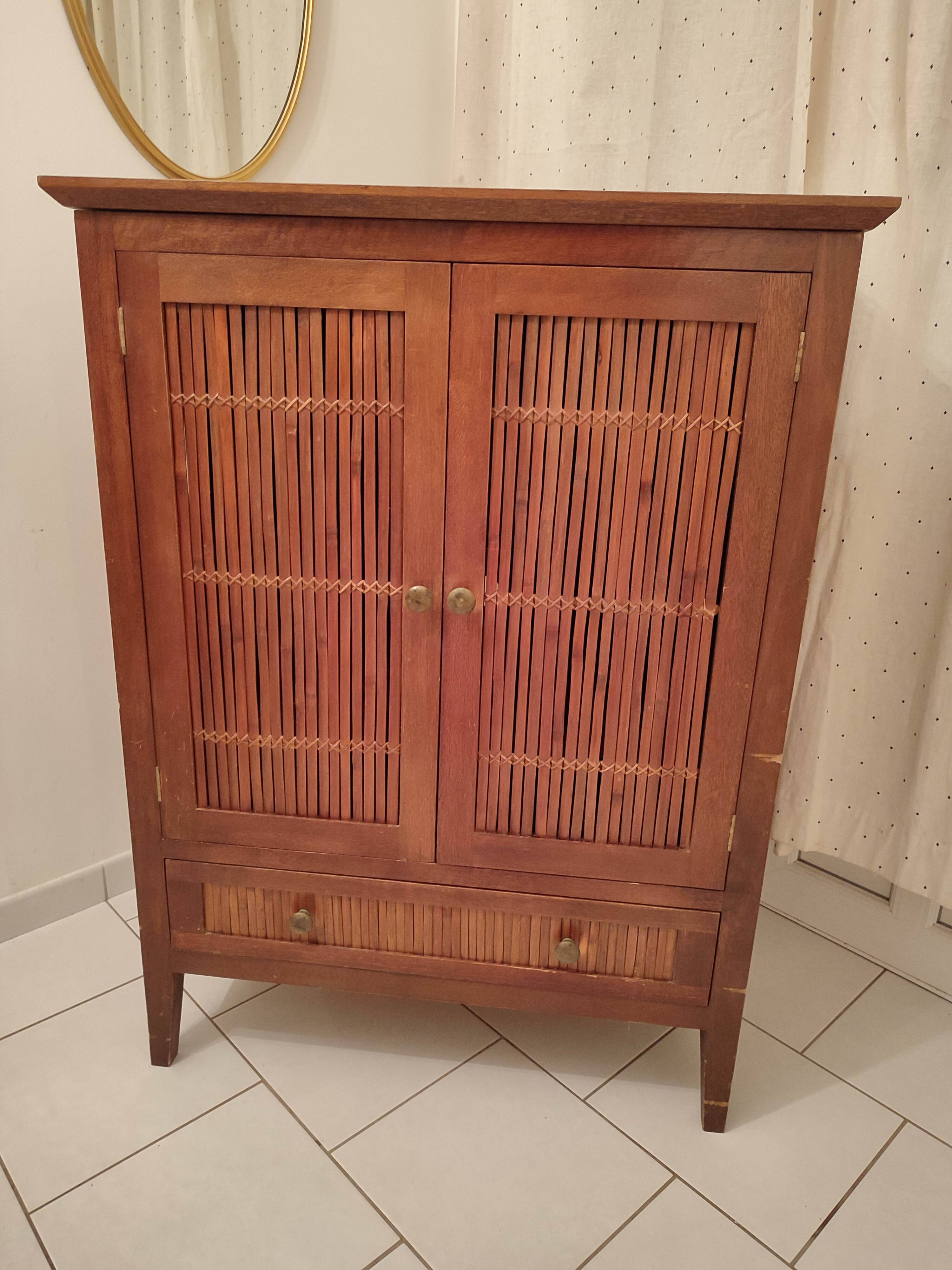 Meuble teck Vintage télévision rangement