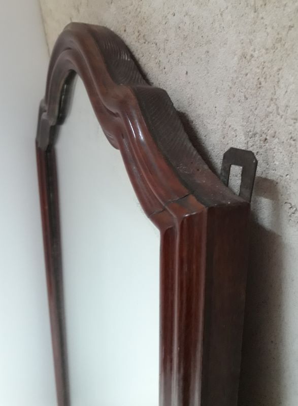 Louis Philippe mirror, mahogany, gendarme hat