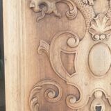 Pair of antique carved walnut panels