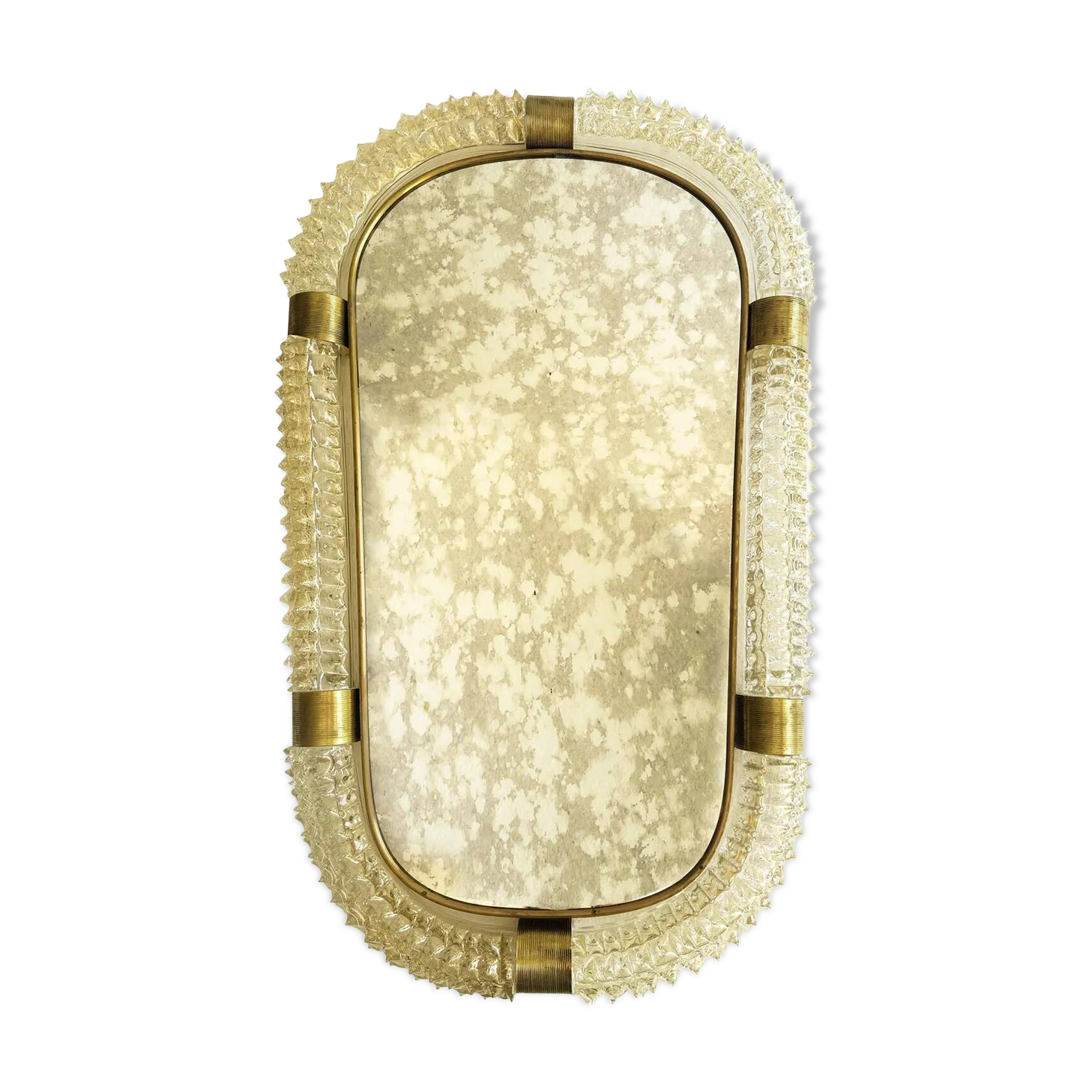 Venetian Luxury "Rostrato" Murano Glass Wall Mirror by Simoeng
