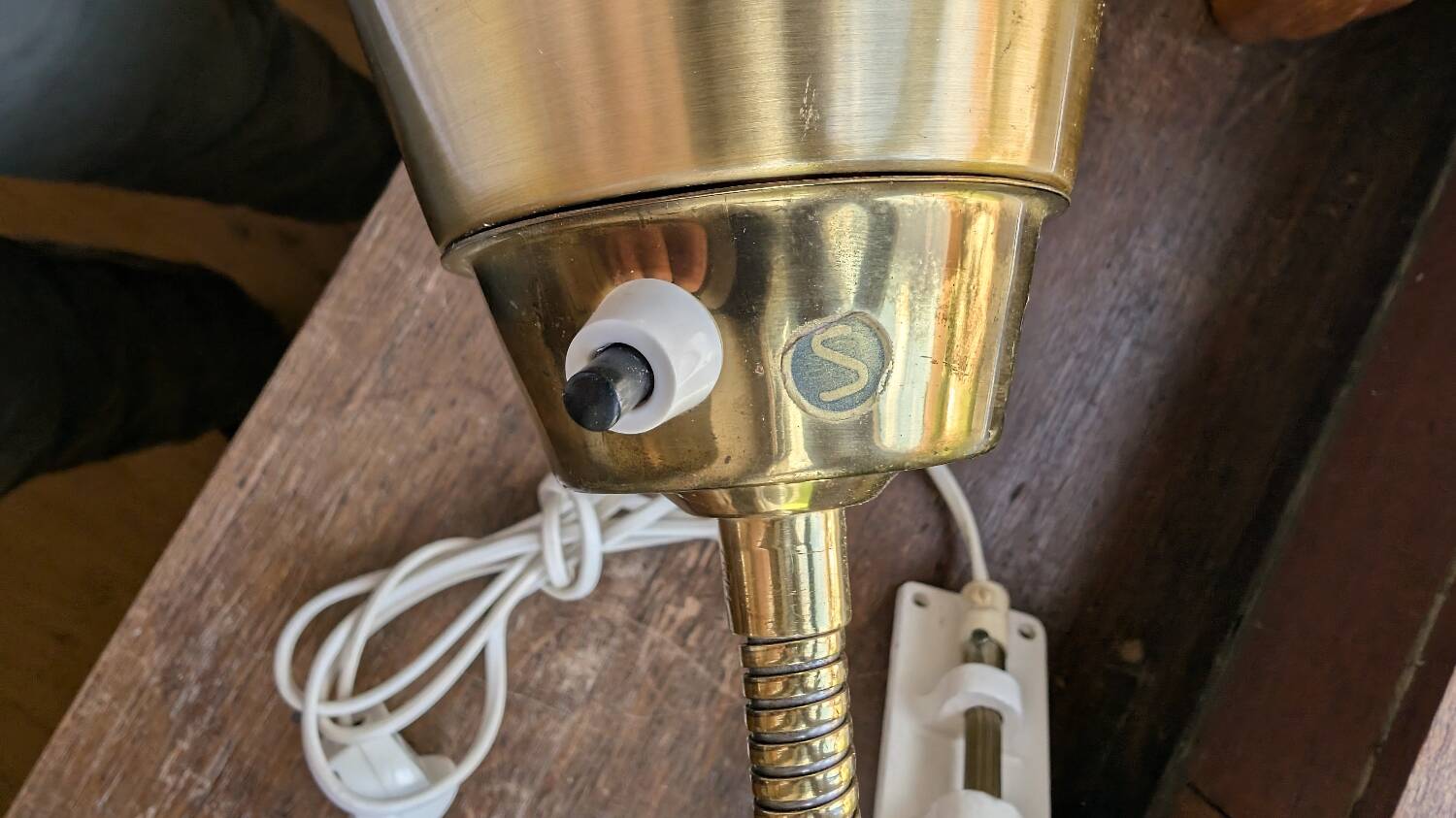 AJH Swedish brass adjustable wall lights