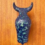 Ancient German sculpture Taurus in pottery by Otto Keramik.