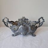 Napoleon III spelter centerpiece planter with rockery decoration